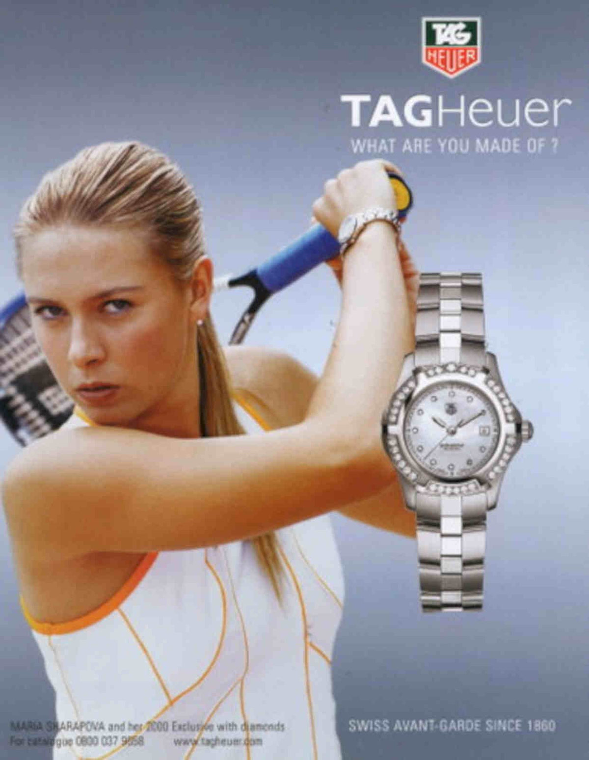 Sharapova Tagheuer Watch Vintage Retro Advert Poster A4 Photo Print