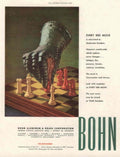 Shark Chessboard Bohn 1950s Vintage Retro Advert Poster
