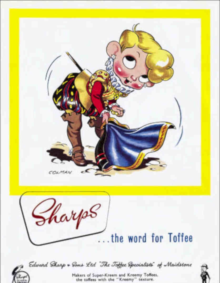 Sharps Toffee King Vintage Retro Advert Poster A4 Photo Print