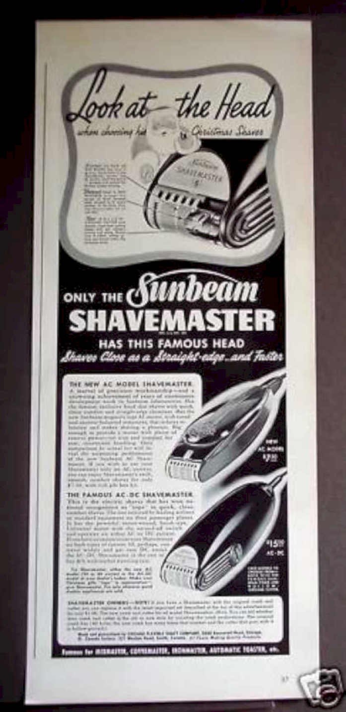 Shavemaster Christmas Head Vintage Retro Advert Ads A4 Photo Print