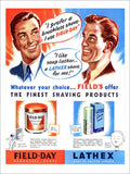 Shaving Mens Cosmetics Advert 1950s Vintage Retro Advert Poster A4 Photo Print
