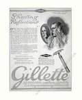 Shaving Reflections Gillette Vintage Retro Advert Poster A4 Photo Print