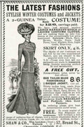 Shaw Costume 1890 Vintage Retro Advert Poster A4 Photo Print