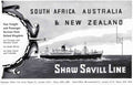 Shaw Savill Route Vintage Retro Advert Poster A4 Photo Print