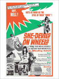She Devils On Wheels Vintage Retro Advert Poster A4 Photo Print