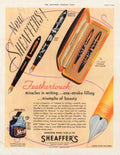 Sheaffer Pens Ink 1930s Vintage Retro Advert Poster