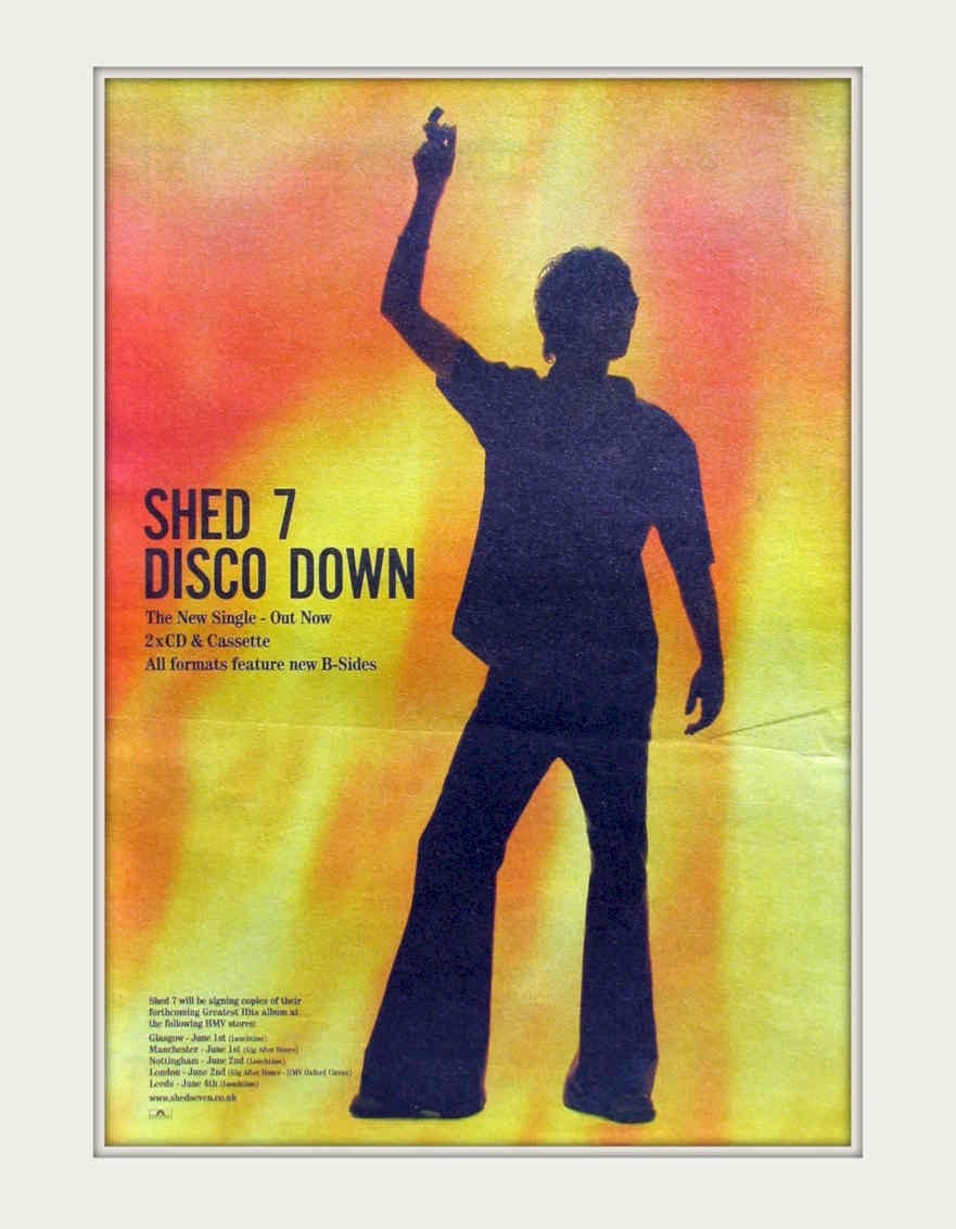Shed 7 Disco Vintage Retro Advert Poster A4 Photo Print