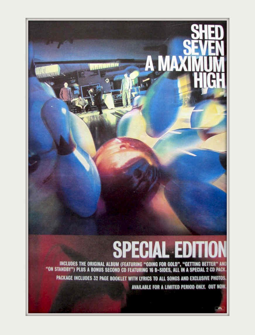 Shed Seven Maximum 2 Vintage Retro Advert Poster A4 Photo Print