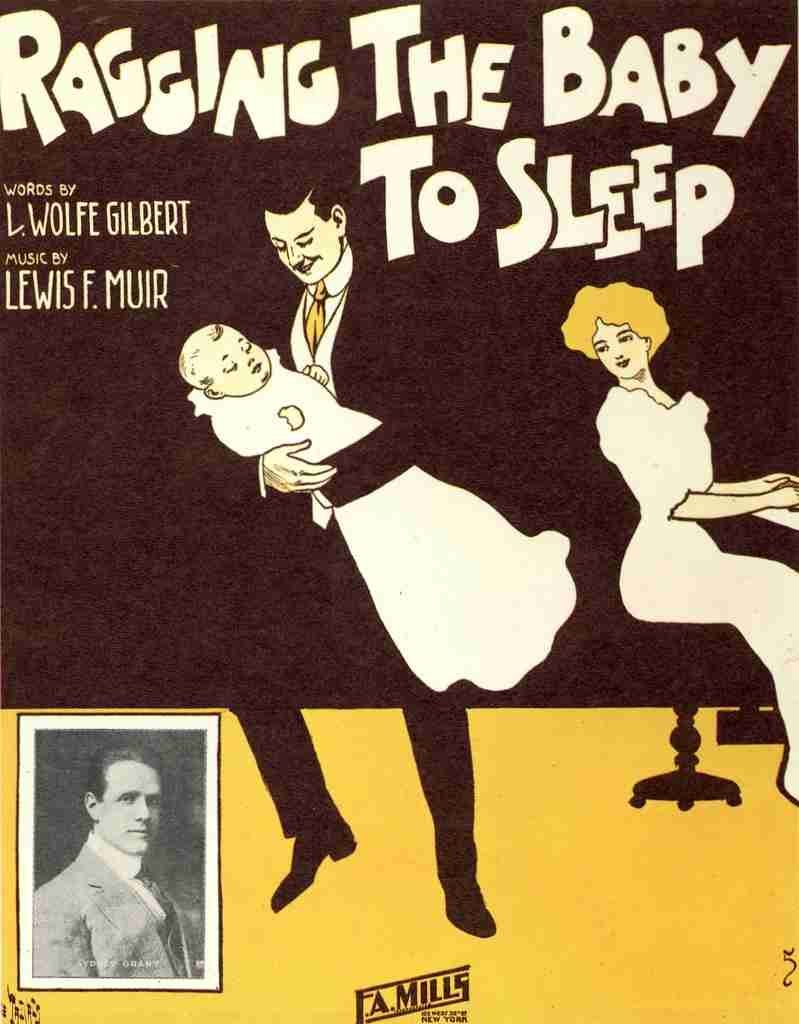 Sheet music cover for Ragging the Baby to Sleep 1912 A4 Photo Print