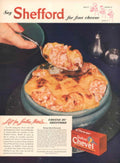 Sheffield Casserole Cheese 1950s Vintage Retro Advert Poster