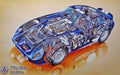 Shelby Daytona cutaway A4 Photo Print