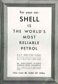 Shell Aviation Petrol 1930s Vintage Retro Advert Poster