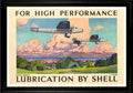 Shell Biplane Lubrication Vintage Retro Advert Poster A4 Photo Print