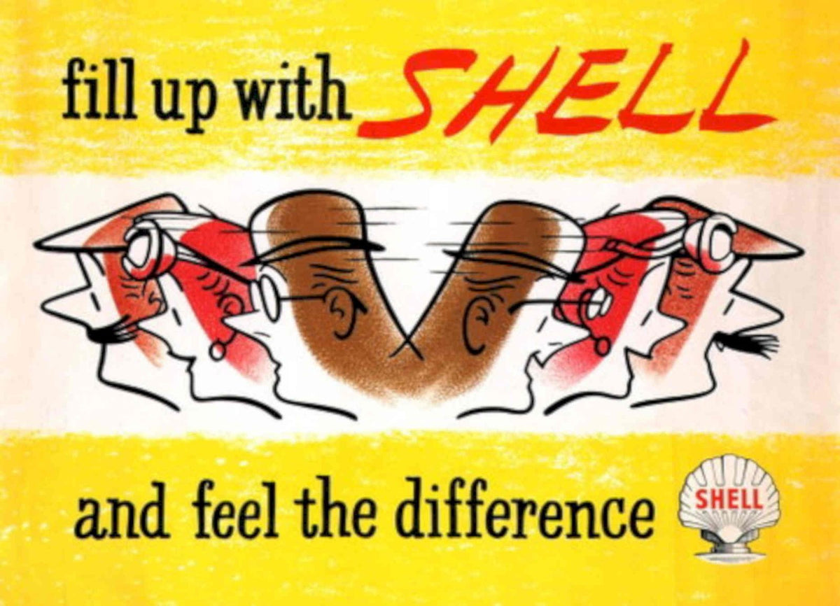 Shell Fish Fill 1950s Vintage Retro Advert Poster