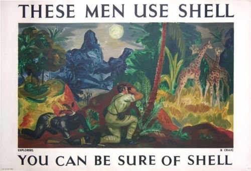 Shell Oil For Motors These Men Use Shell A4 12X8 Aluminium A4 Photo Print
