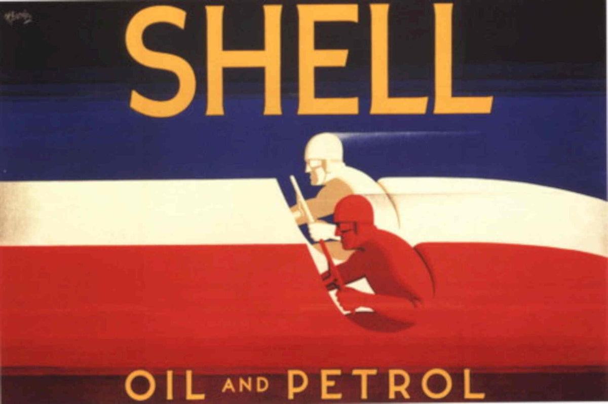 Shell Oil Poster 1930s Vintage Retro Advert Poster
