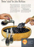 Shell Salad John 1940s Vintage Retro Advert Poster