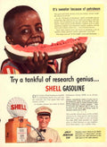 Shell Watermelon Gasoline 1930s Vintage Retro Advert Poster
