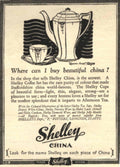 Shelley Tea Set 1930s Vintage Retro Advert Poster