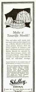 Shelley Teneriffe Mould Vintage Retro Advert Poster A4 Photo Print
