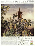 Shellguide October Lanes 1950s Vintage Retro Advert Poster