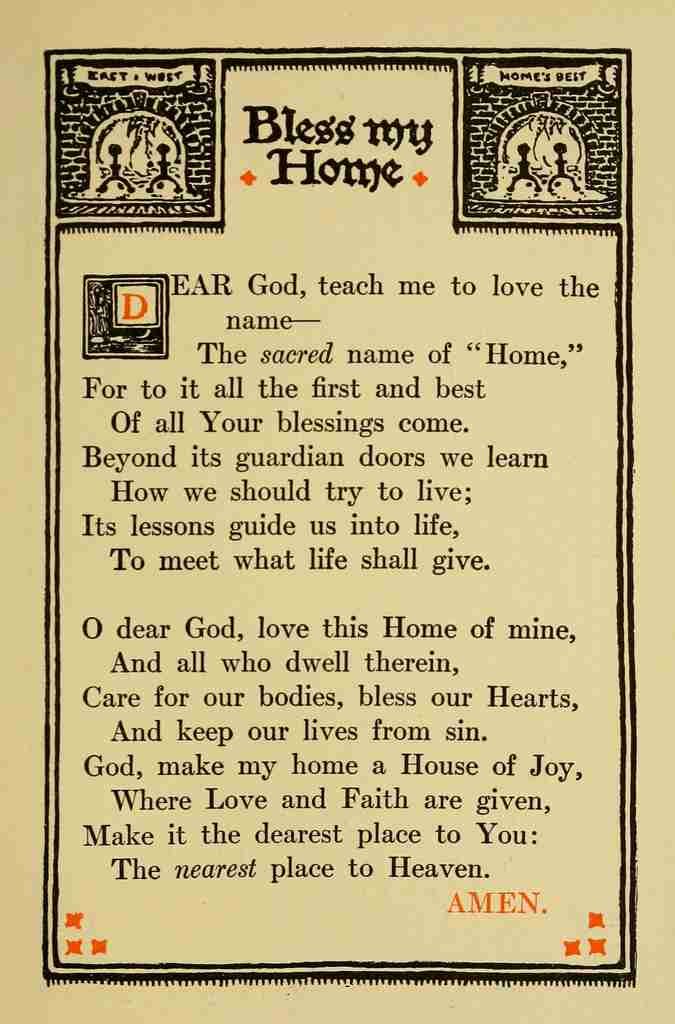 Shepard Morgan van Roorbach 1912 Bless my home A4 Photo Print