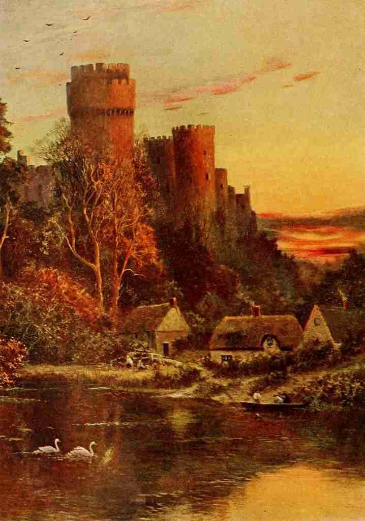 Sherrin Daniel 1868 1940 In Unfamiliar England 1910 Warwick Castle from the Avon A4 Photo Print
