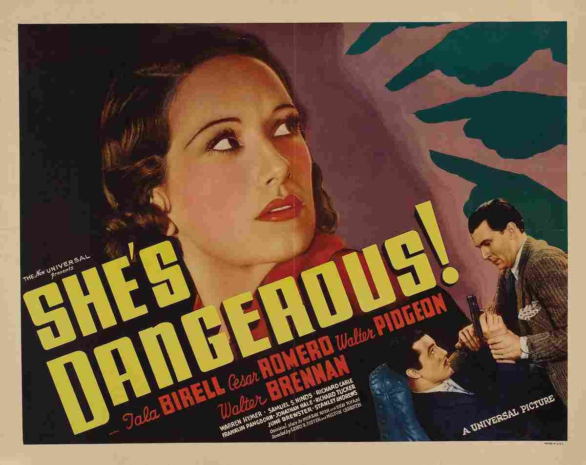 Shes Dangerous 03  film star poster A4 Photo Print
