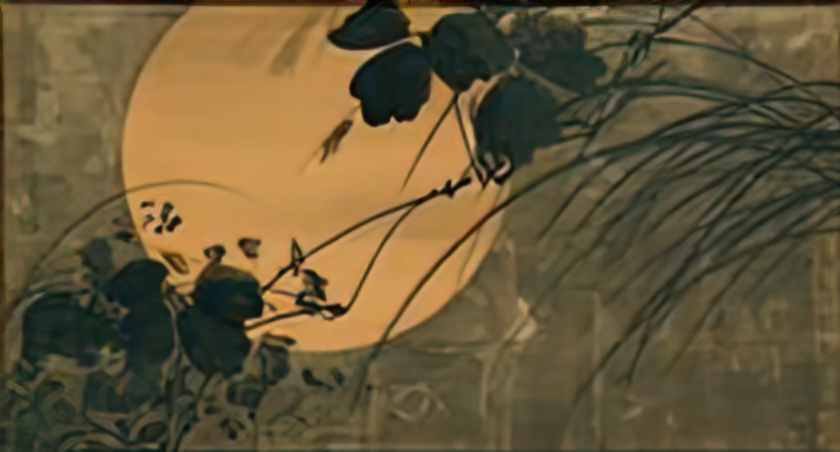 Shibata Zeshin autumn grasses in moonlight 1872 Art A4 Photo Print