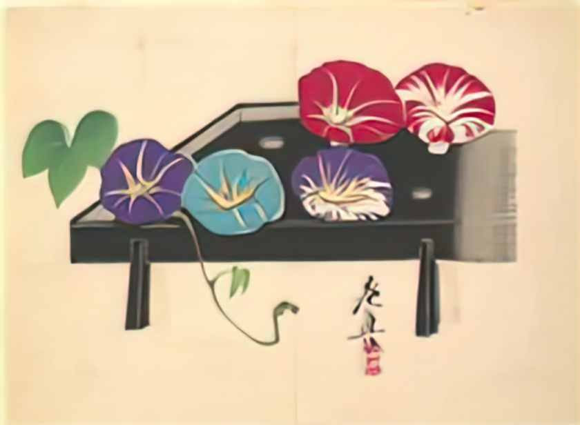 Shibata Zeshin morning glories 1860 Art A4 Photo Print