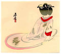 Shibata Zeshin sitting lady 1880 Art A4 Photo Print