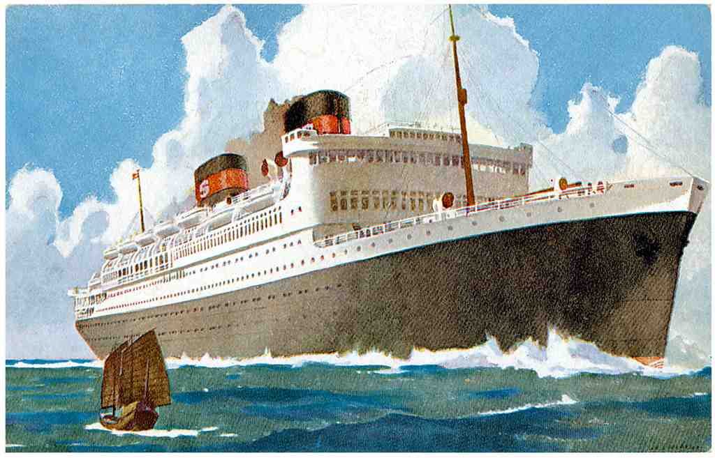  Ship 004 Vintage A4 Photo Print
