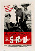 Ship Repair Sailors American World War II Advert Poster