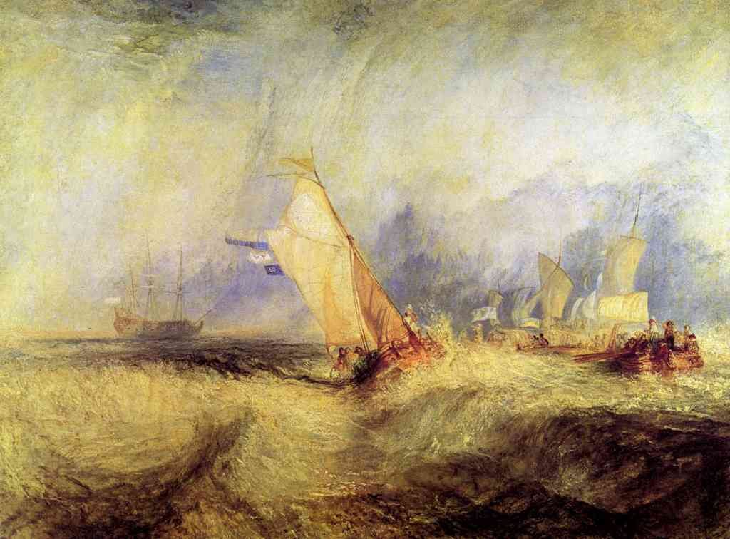 Ships At Sea Joseph Mallord Turner A4 Photo Print