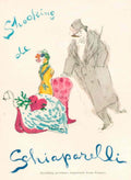 Shocking Perfume Bird 1940s Vintage Retro Advert Poster