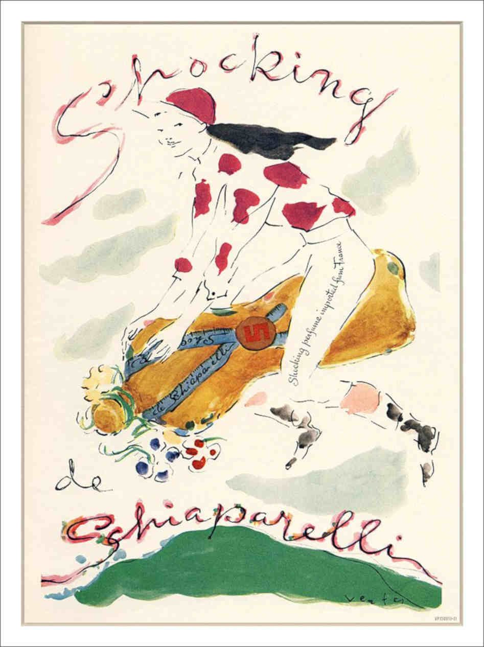Shocking Schiaparelli 1947 Vintage Retro Advert Poster A4 Photo Print
