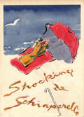 Shocking Schiaparelli Shoe 1940s Vintage Retro Advert Poster