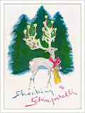 Shocking Shiaparelli Christmas Reindeer 1940spsd Vintage Retro Advert Poster A4