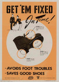 Shoe Repair Soldier American World War II Advert Poster