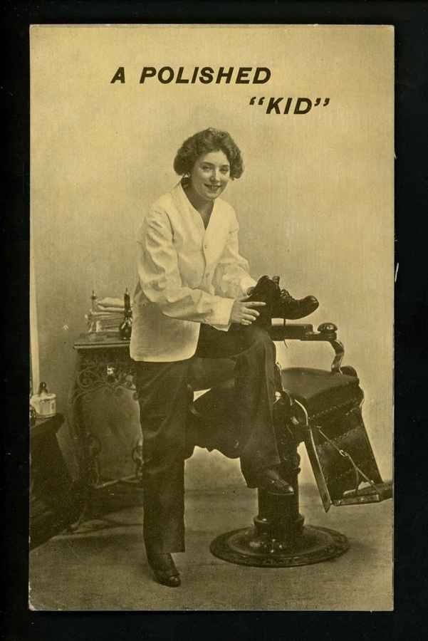 Shoe Shine Boy Barber Shop barber advert A4 Photo Print