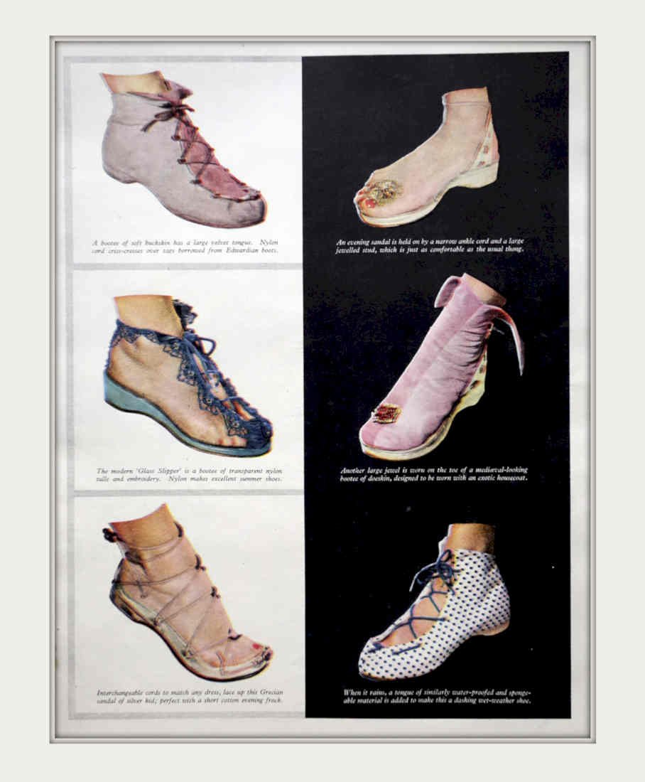Shoes Slipper Hat Vintage Retro Advert Poster A4 Photo Print