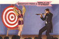 Shooting Woman Target 1930s Vintage Retro Advert Poster