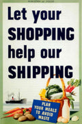 Shopping Shipping Meals 1930s Vintage Retro Advert Poster