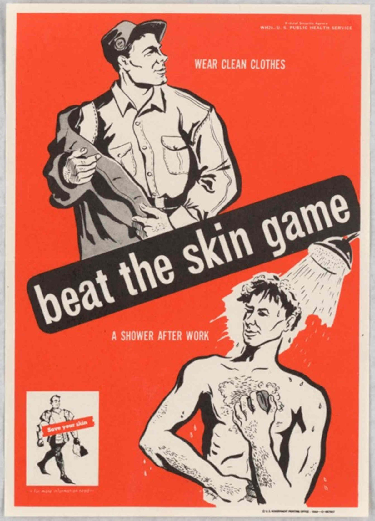 Shower Clothes Game American World War II Advert Poster