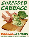 Shredded Cabbage Poster Vintage Retro Advert Poster A4 Photo Print