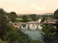 Shropshire Ludlow Dinham Bridge II Vintage A4 Photo Print