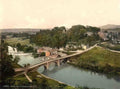 Shropshire Ludlow and Dinham Bridge Vintage A4 Photo Print
