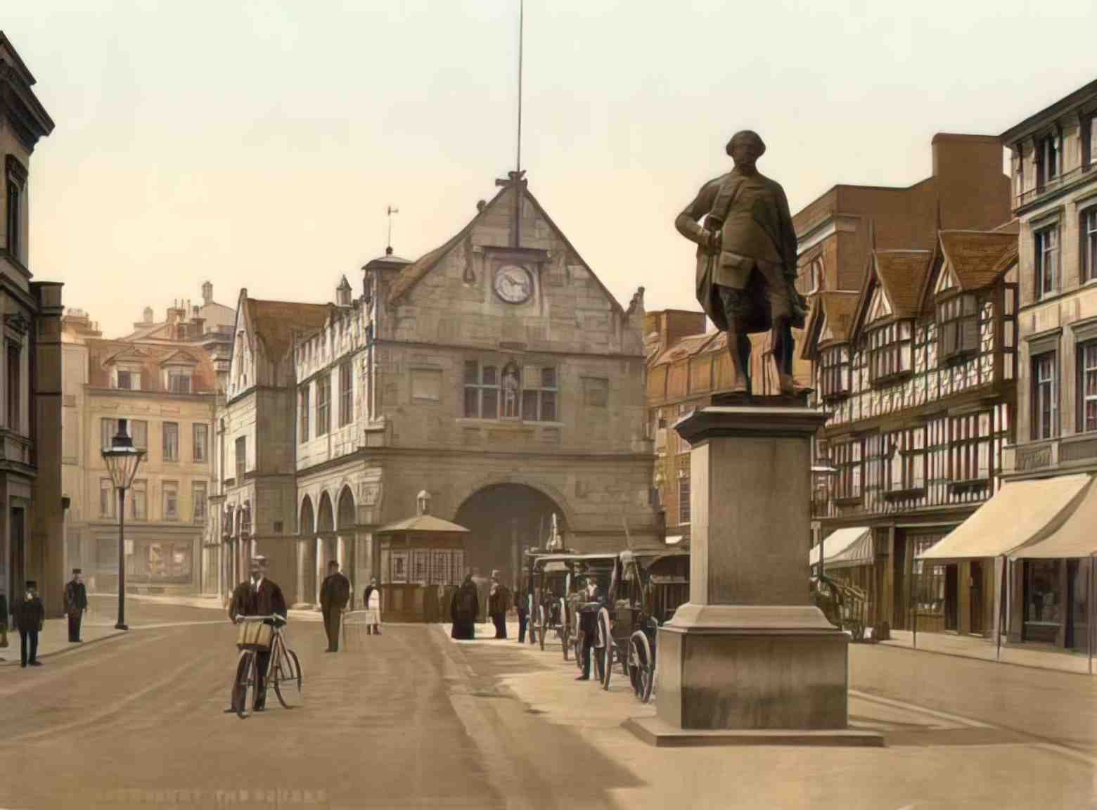 Shropshire Shrewsbury The Square Vintage A4 Photo Print