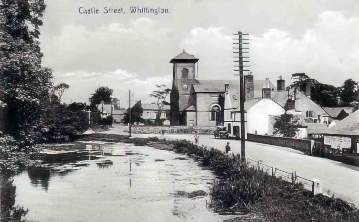 Shropshire Whittington Castle Street Vintage A4 Photo Print