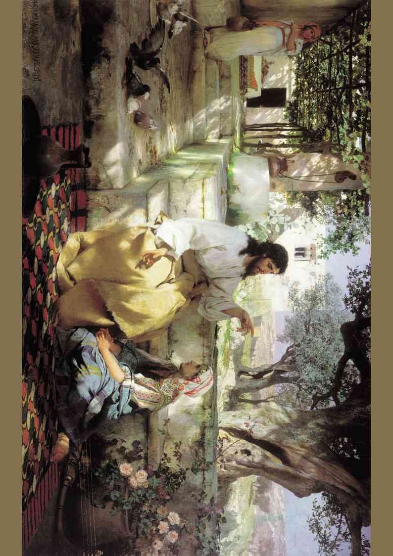 Siemiradzki Henryk Christ In The House Of Martha And Mary long A4 Photo Print